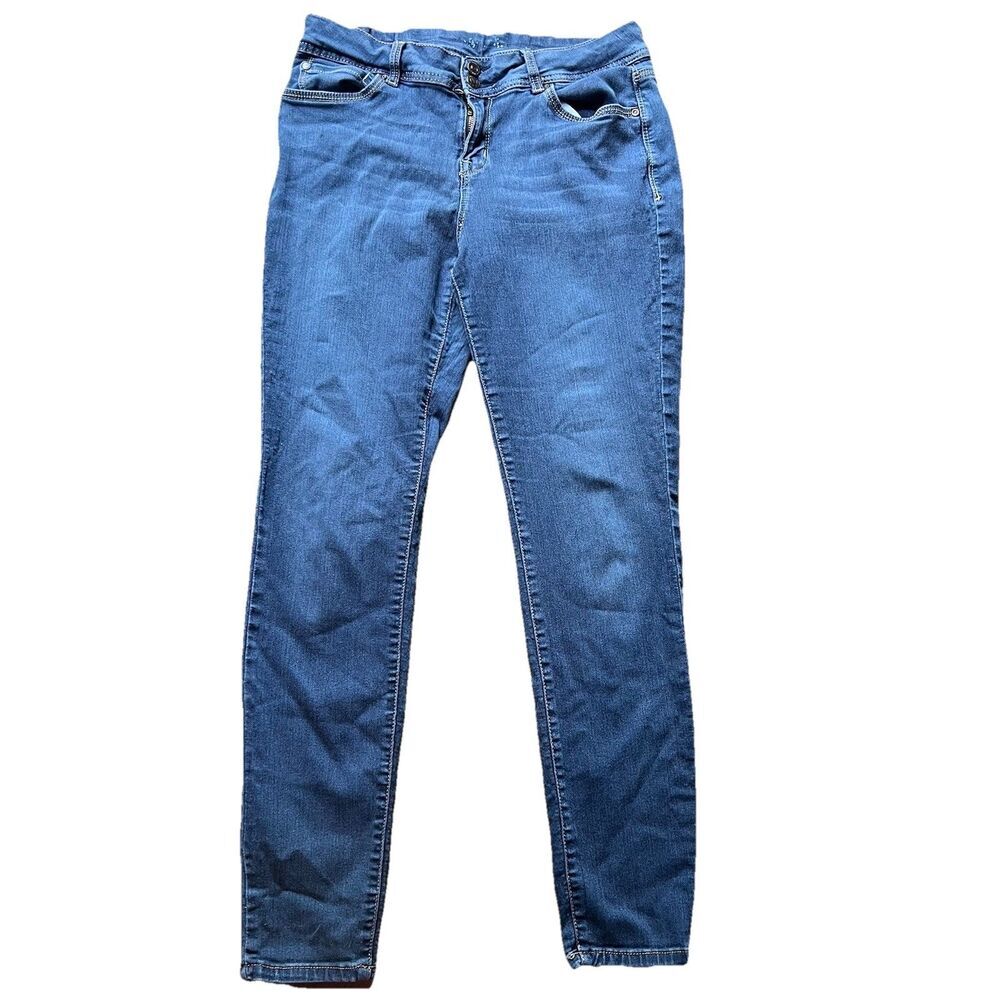Wallflower Instasoft Ultra Fit Skinny Denim Dark Blue Jeans Women's 13 Long